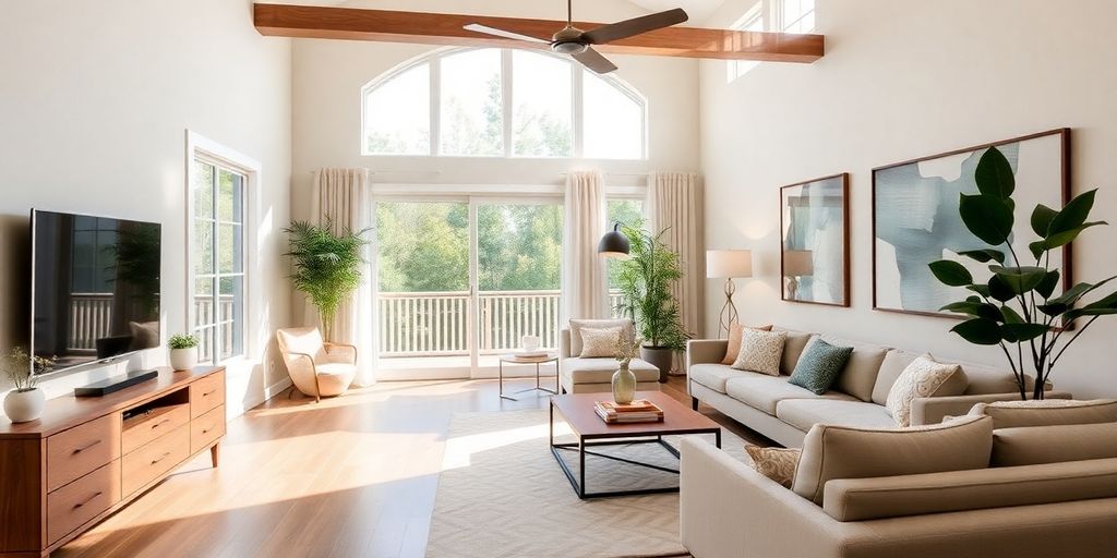 Beautifully staged interior of a real estate property.