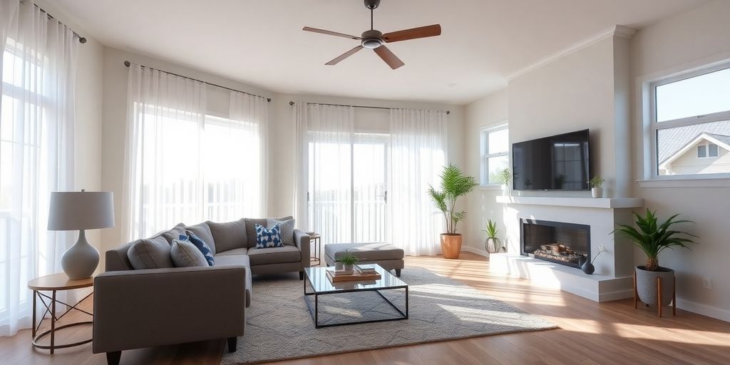 Beautifully edited living room with natural light and decor.